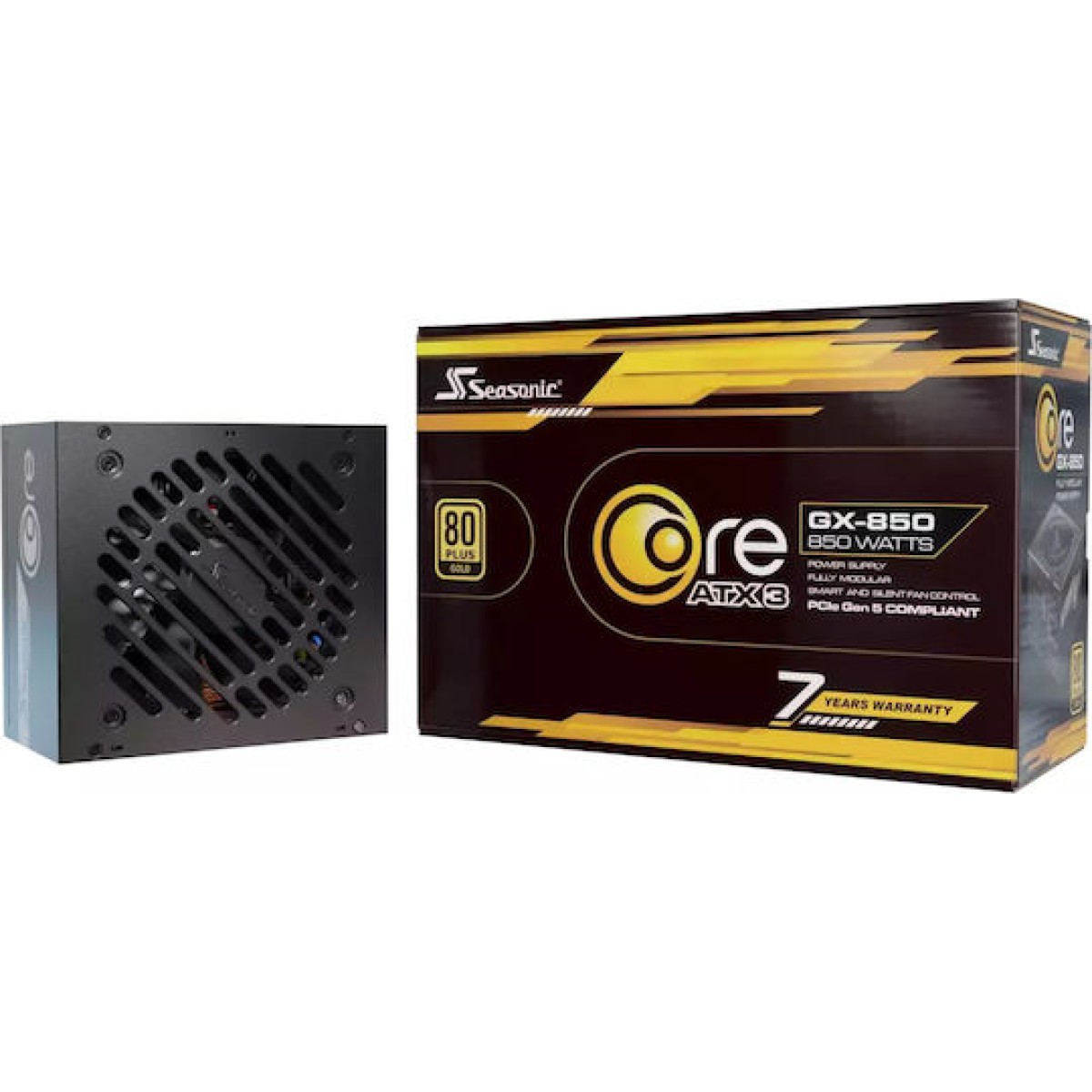 Seasonic Core GX ATX 3 (2024) 850W Μαύρο Τροφοδοτικό Υπολογιστή Full Modular 80 Plus Gold