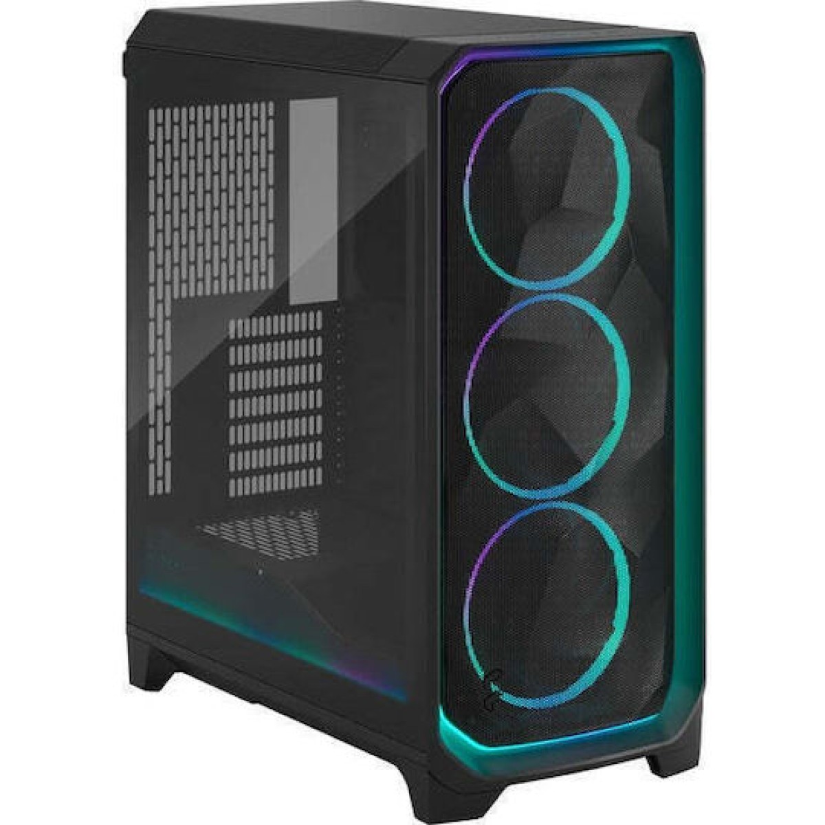 Fractal Design Meshify 3 RGB TG Light Tint Gaming Midi Tower Κουτί Υπολογιστή με Πλαϊνό Παράθυρο Μαύρο