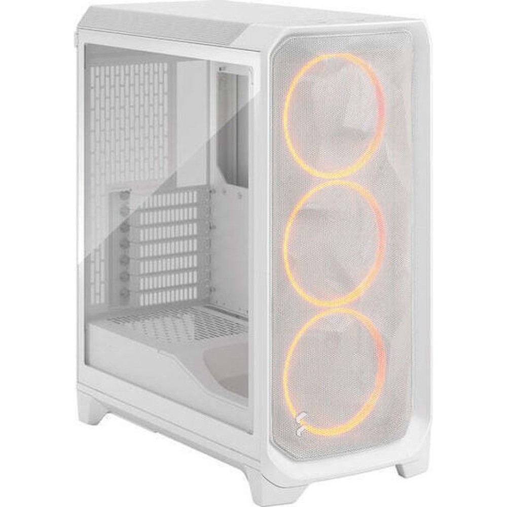Fractal Design Meshify 3 RGB TG Clear Tint Gaming Midi Tower Κουτί Υπολογιστή με Πλαϊνό Παράθυρο Λευκό