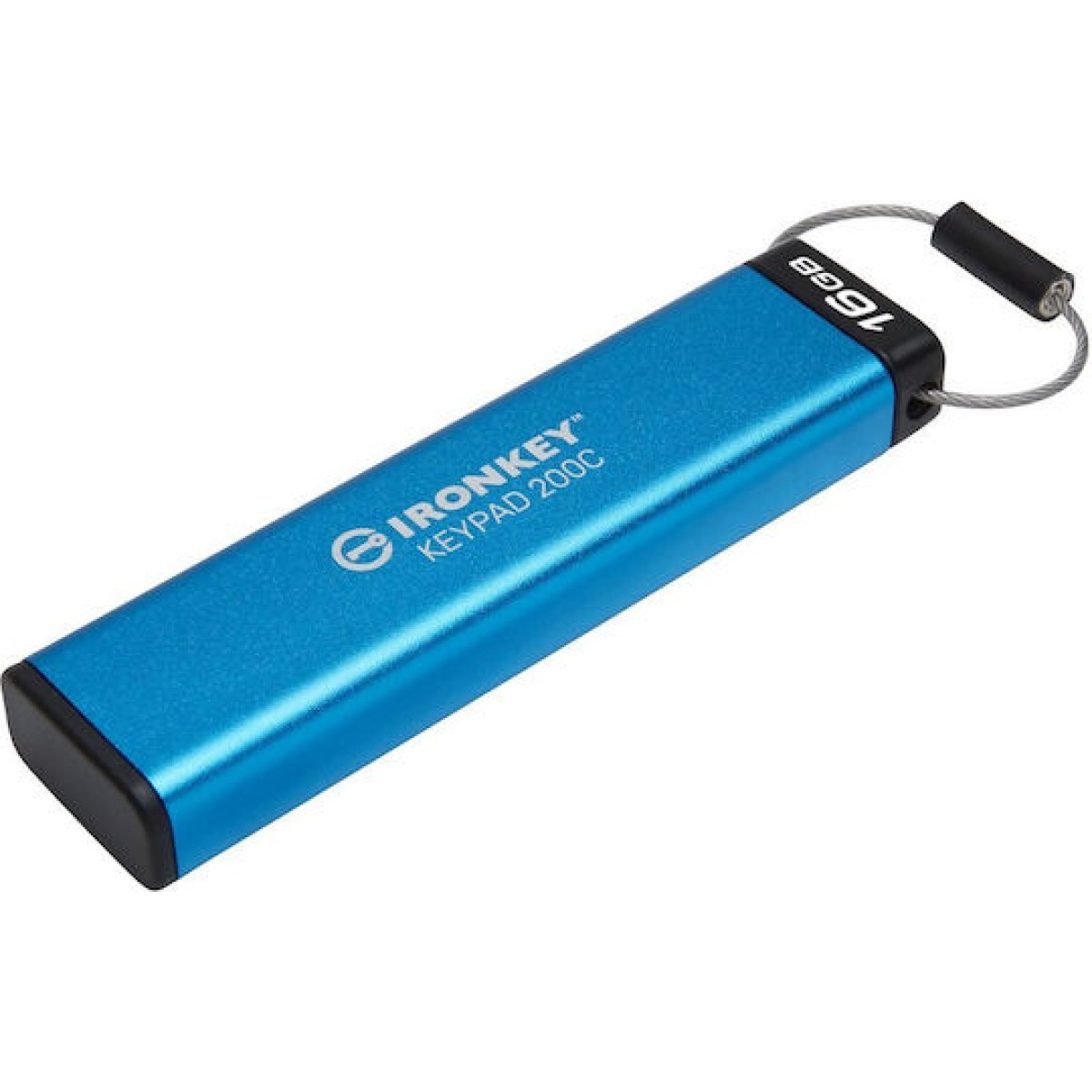 Kingston IronKey Keypad 200C 16GB USB 3.2 Stick με σύνδεση USB-C Μπλε