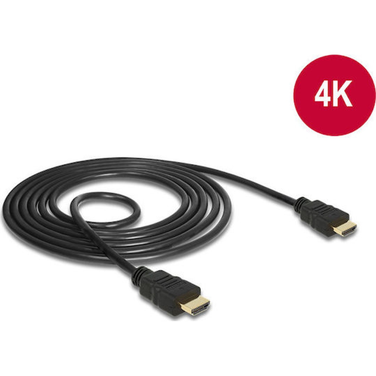 DeLock Cable HDMI male - HDMI male 1.5m Μαύρο