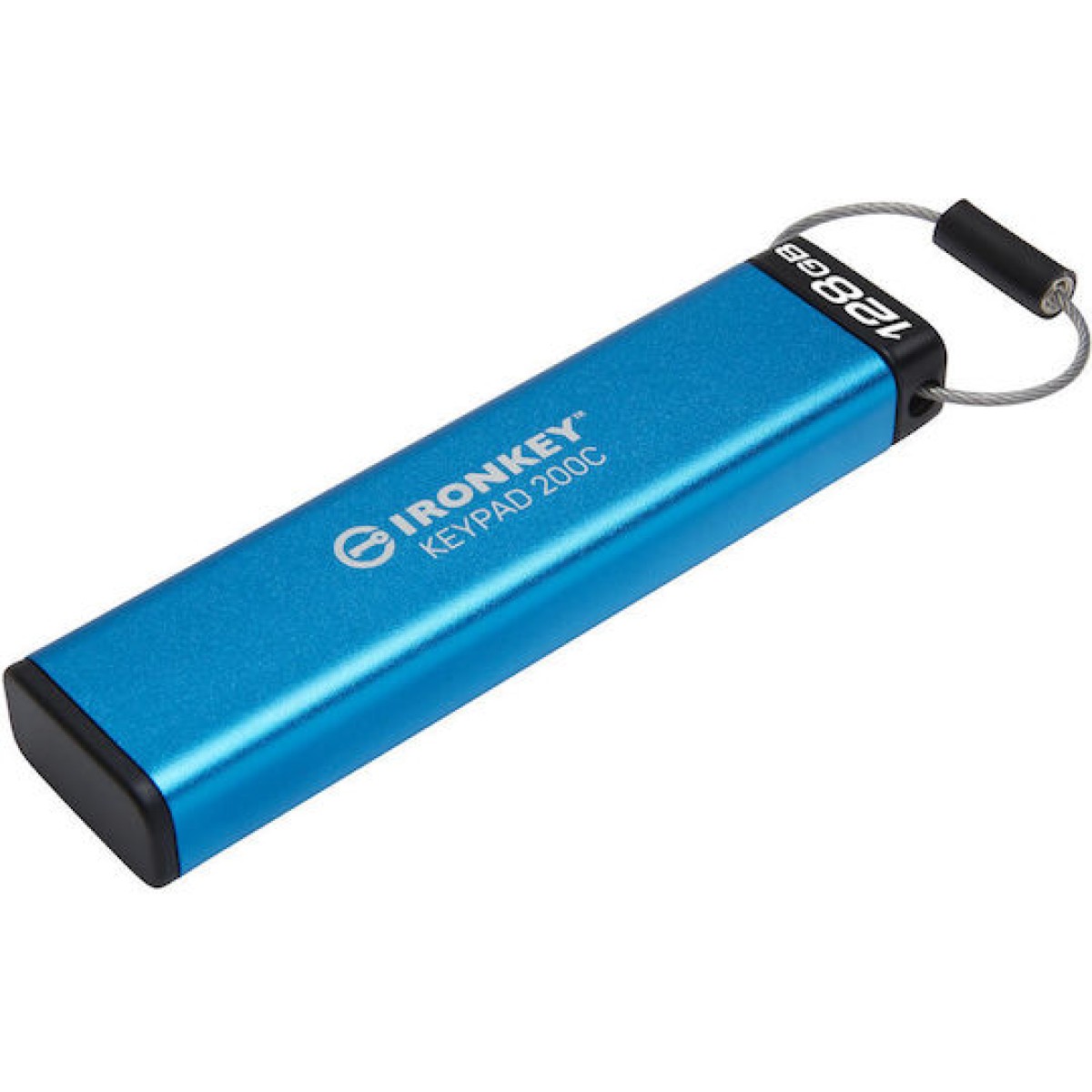 Kingston IronKey Keypad 200C 128GB USB 3.2 Stick με σύνδεση USB-C Μπλε