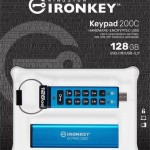 Kingston IronKey Keypad 200C 128GB USB 3.2 Stick με σύνδεση USB-C Μπλε