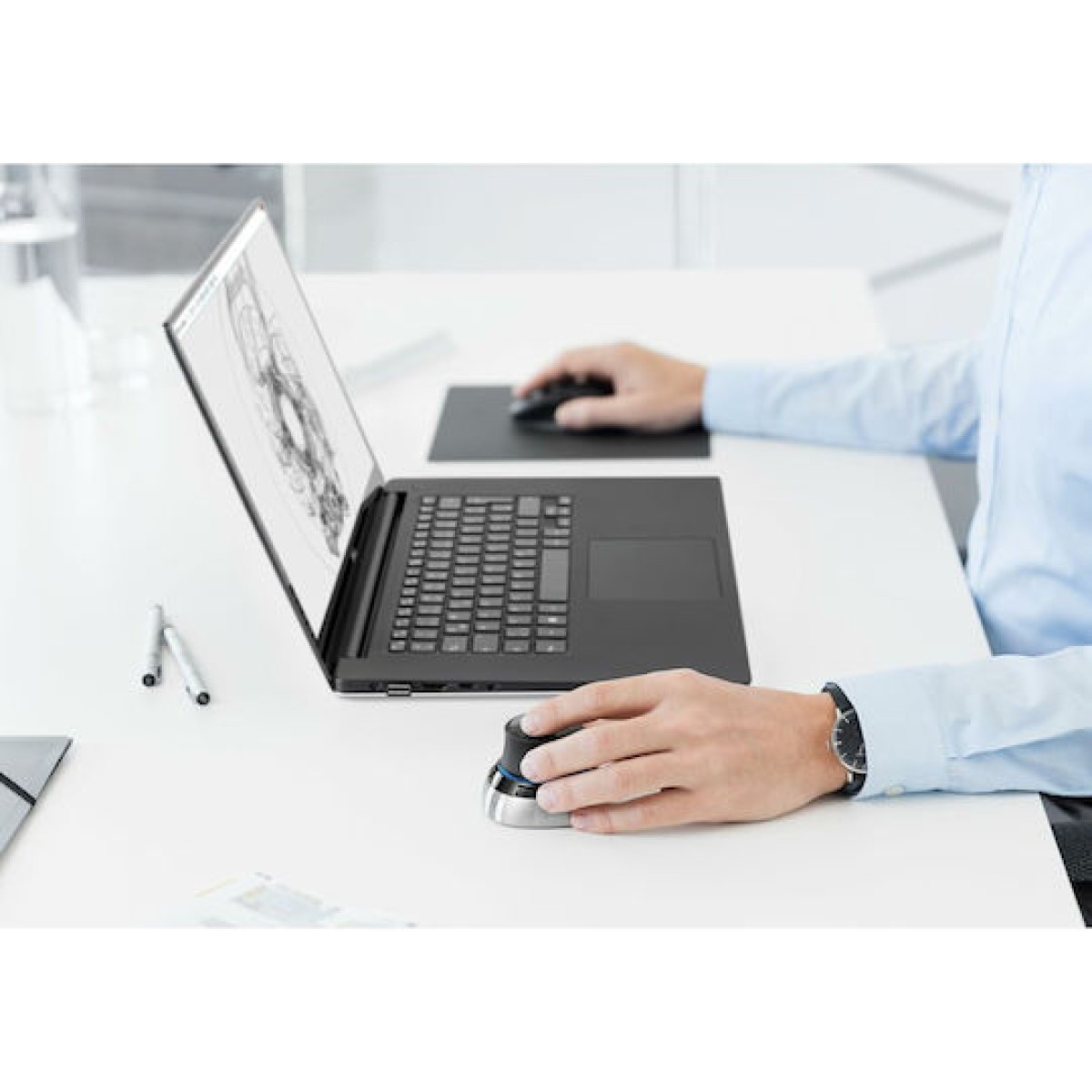 3Dconnexion SpaceMouse Ασύρματο Εργονομικό Ποντίκι Μαύρο