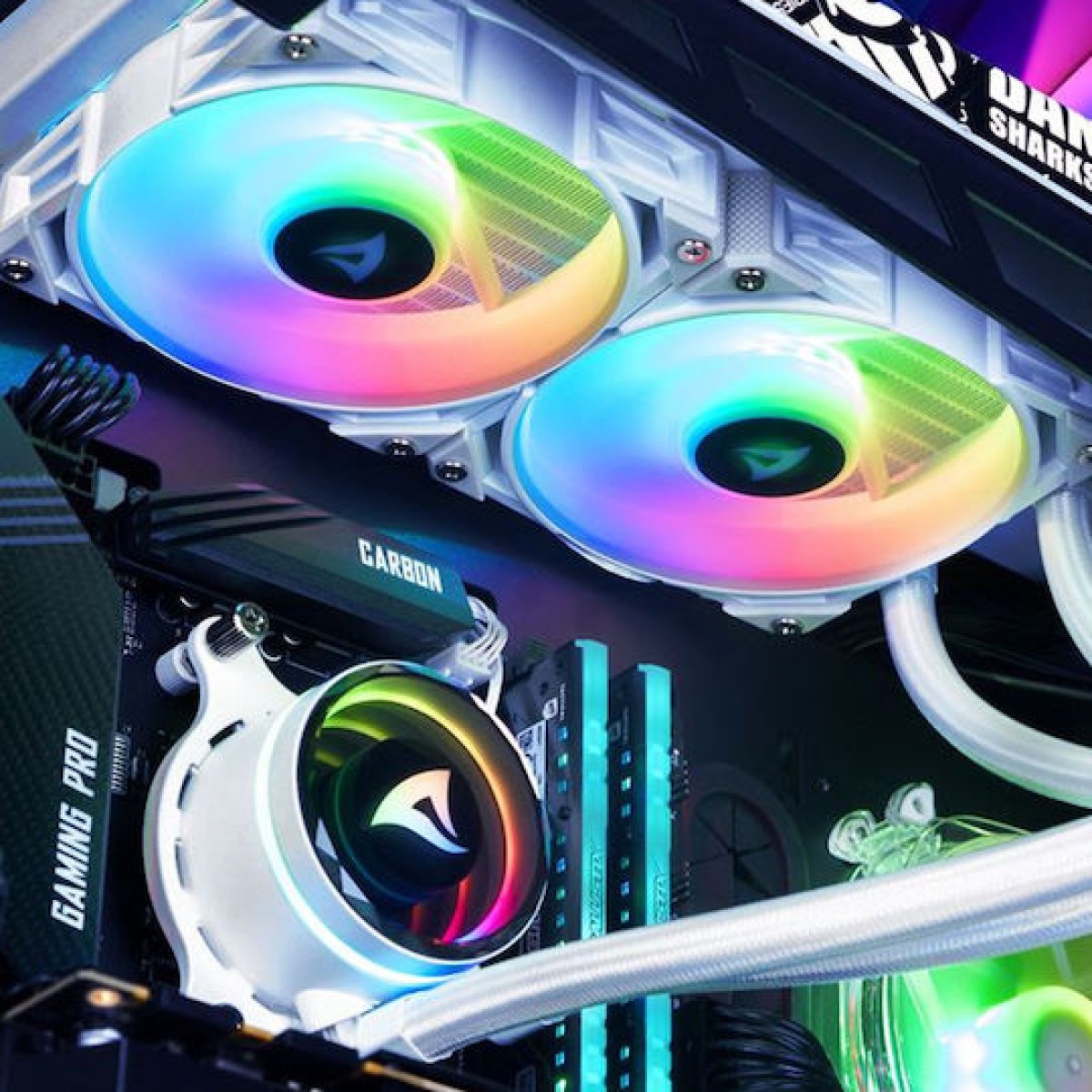 Sharkoon Rebel F50 Case Fan 120mm με RGB Φωτισμό και Σύνδεση 4-Pin PWM Λευκό