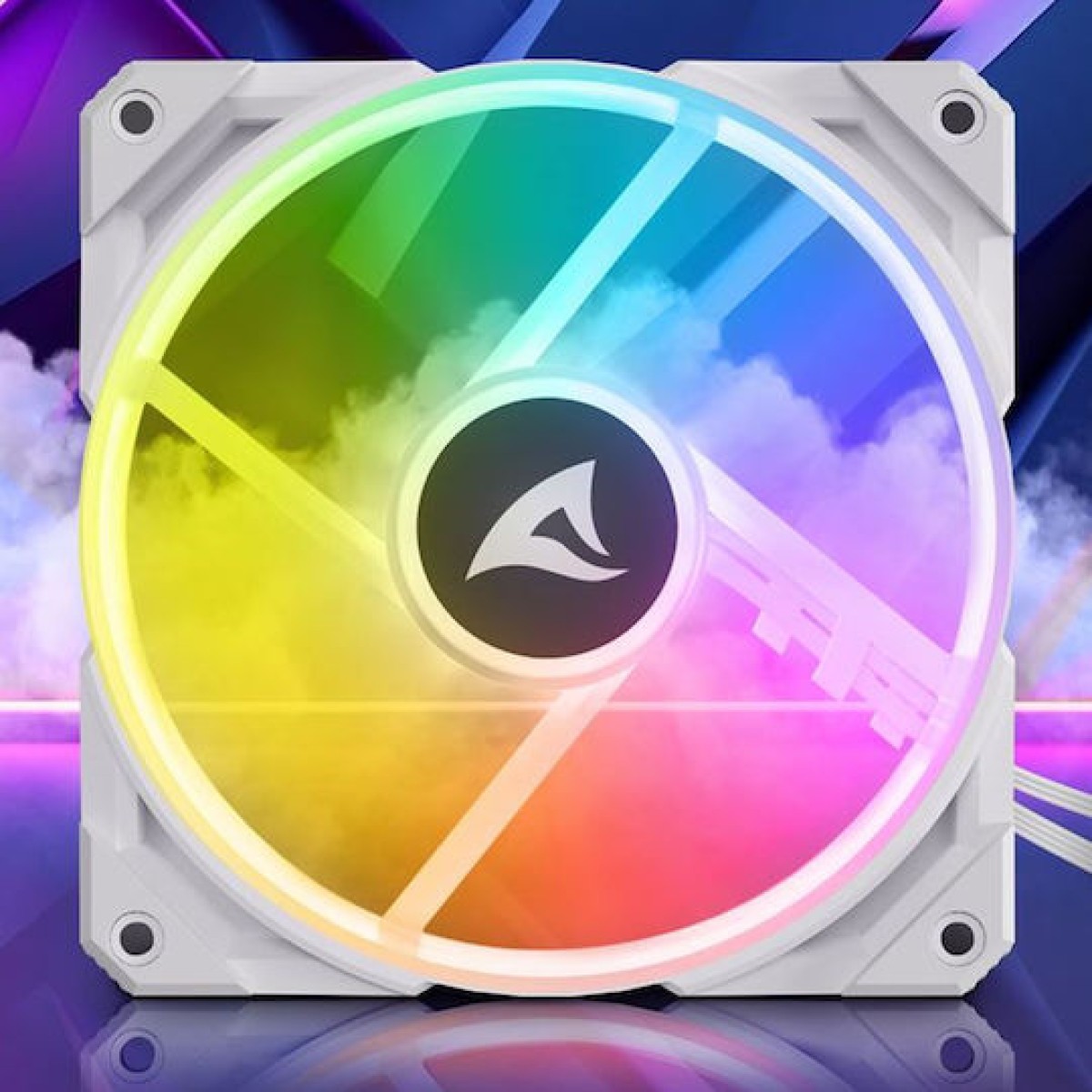 Sharkoon Rebel F50 Case Fan 120mm με RGB Φωτισμό και Σύνδεση 4-Pin PWM Λευκό