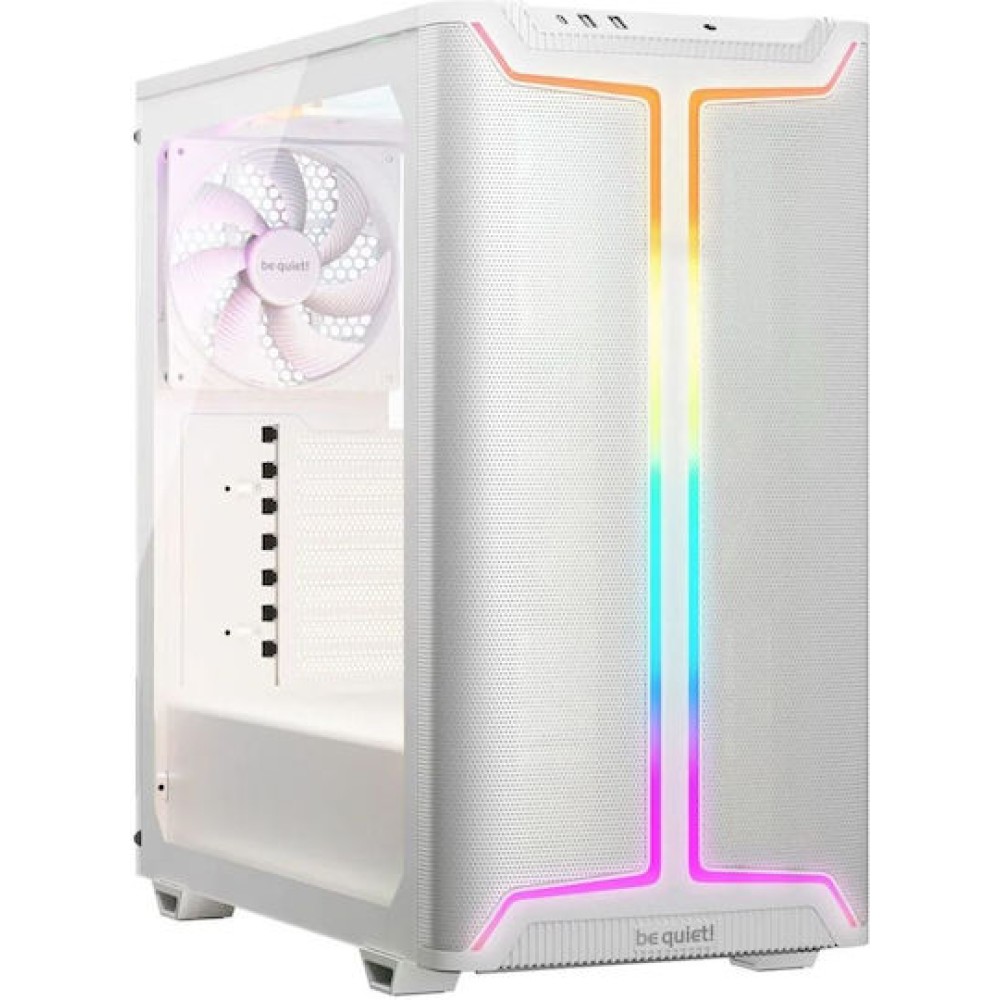 Be Quiet Pure Base 501 DX Gaming Midi Tower Κουτί Υπολογιστή με Πλαϊνό Παράθυρο και RGB Φωτισμό Λευκό