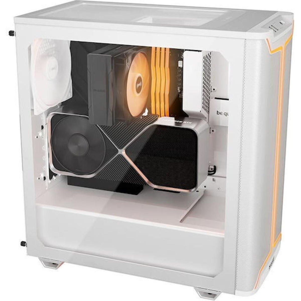 Be Quiet Pure Base 501 DX Gaming Midi Tower Κουτί Υπολογιστή με Πλαϊνό Παράθυρο και RGB Φωτισμό Λευκό