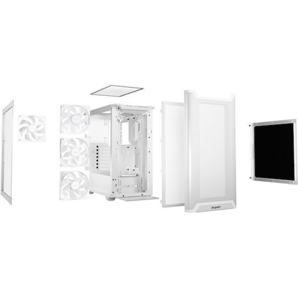 Be Quiet Pure Base 501 LX Gaming Midi Tower Κουτί Υπολογιστή με Πλαϊνό Παράθυρο και RGB Φωτισμό Λευκό