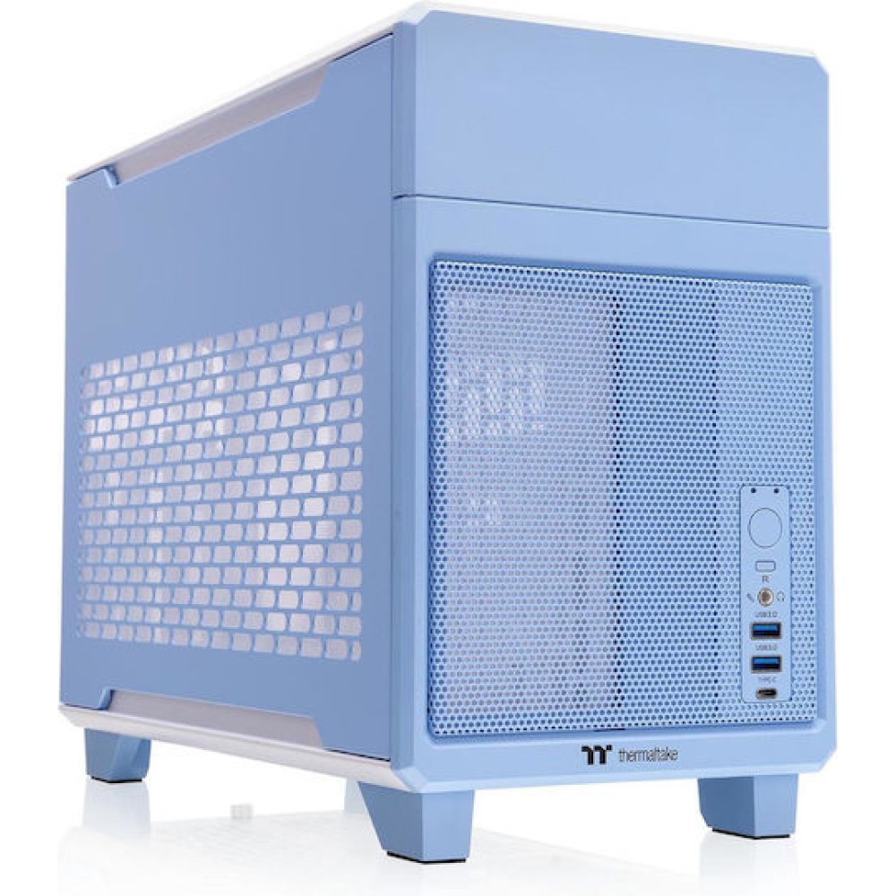 Thermaltake TR100 Mini Tower Κουτί Υπολογιστή Hydrangea Blue