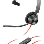 Poly Blackwire 3315 On Ear Multimedia Ακουστικά με μικρόφωνο και σύνδεση 3.5mm Jack / USB-C