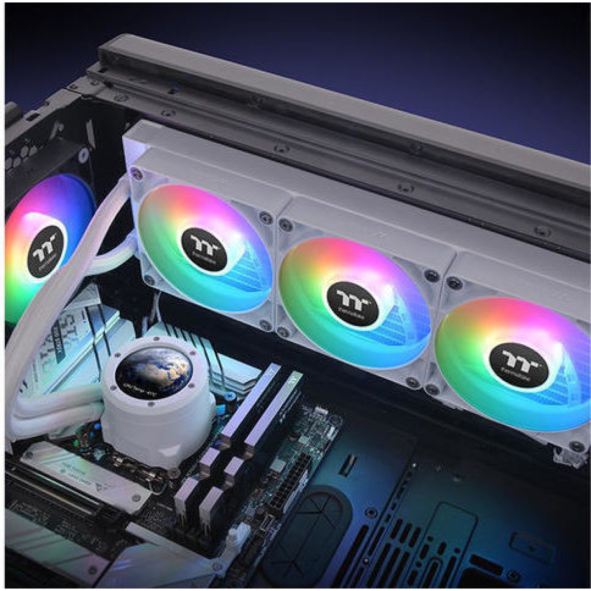 Thermaltake TH360 V2 Ultra (v2) Υδρόψυξη Επεξεργαστή Τριπλού Ανεμιστήρα 120mm για Socket AM4/AM5/1700/1200/115x με ARGB Φωτισμό Λευκή