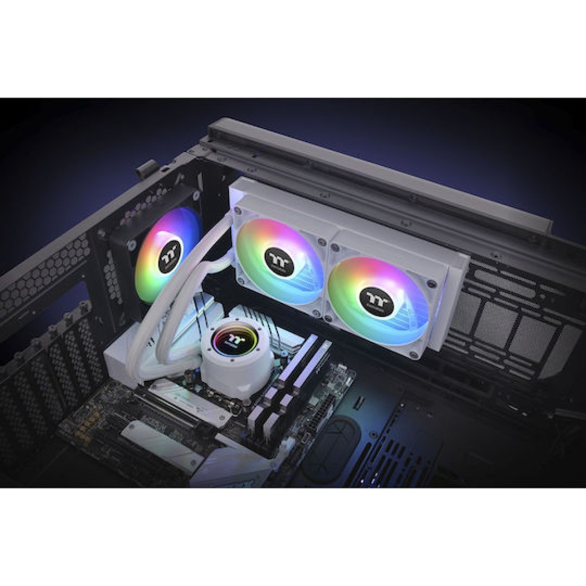Thermaltake TH240 V2 ARGB Sync (v2) Υδρόψυξη Επεξεργαστή Διπλού Ανεμιστήρα 120mm για Socket 1200 Λευκή