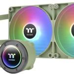 Thermaltake TH280 V2 Matcha Green Edition Υδρόψυξη Επεξεργαστή Διπλού Ανεμιστήρα 140mm για Socket AM4/AM5/1700/1200/115x με ARGB Φωτισμό Πράσινη