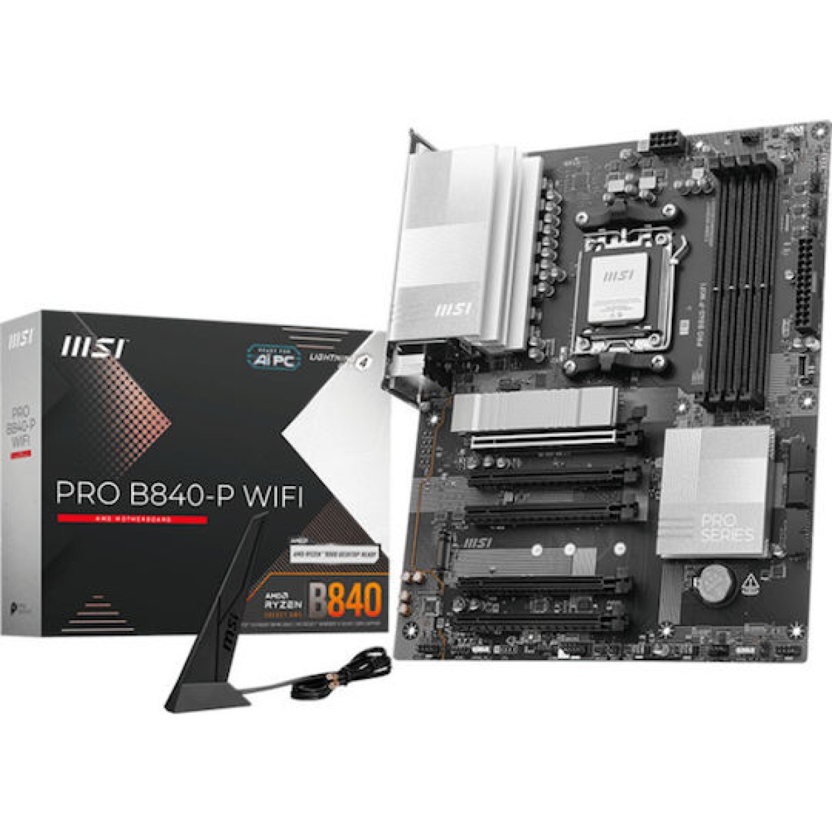 MSI PRO B840-P WIFI Motherboard ATX με AMD AM5 Socket 7E57-001R
