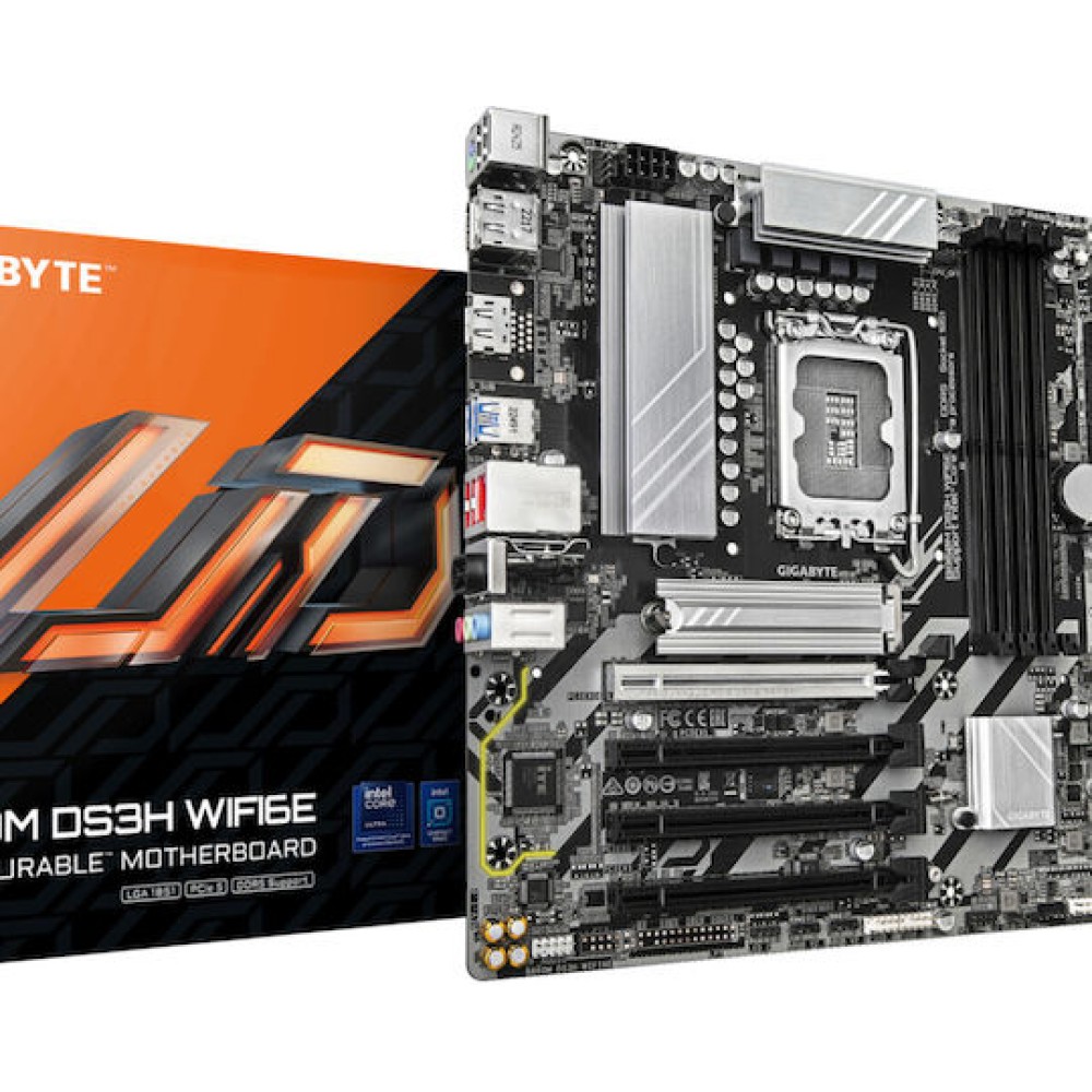 Gigabyte B860M DS3H WIFI6E Motherboard Micro ATX με Intel 1851 Socket