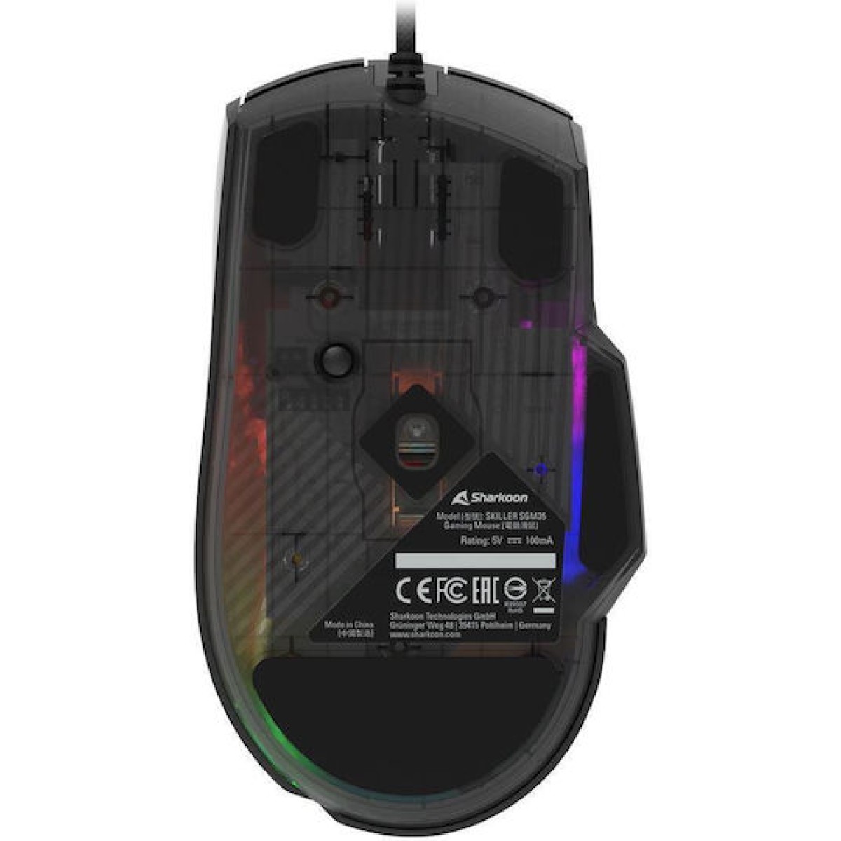 Sharkoon SGM35 RGB Gaming Ποντίκι 6400 DPI Μαύρο