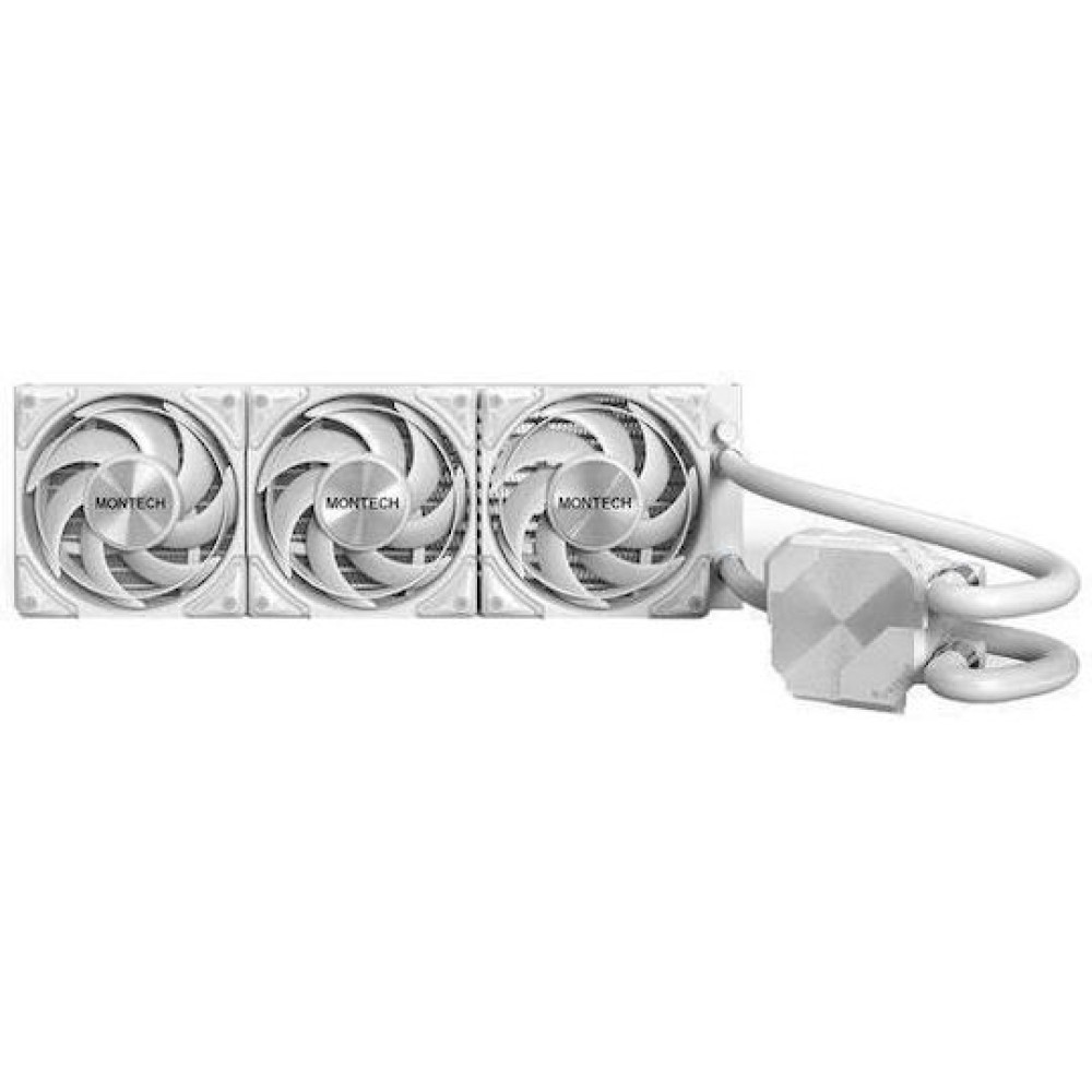 Montech HyperFlow Silent 360 Υδρόψυξη Επεξεργαστή Τριπλού Ανεμιστήρα 120mm για Socket AM5/1700/1200/115x Λευκή