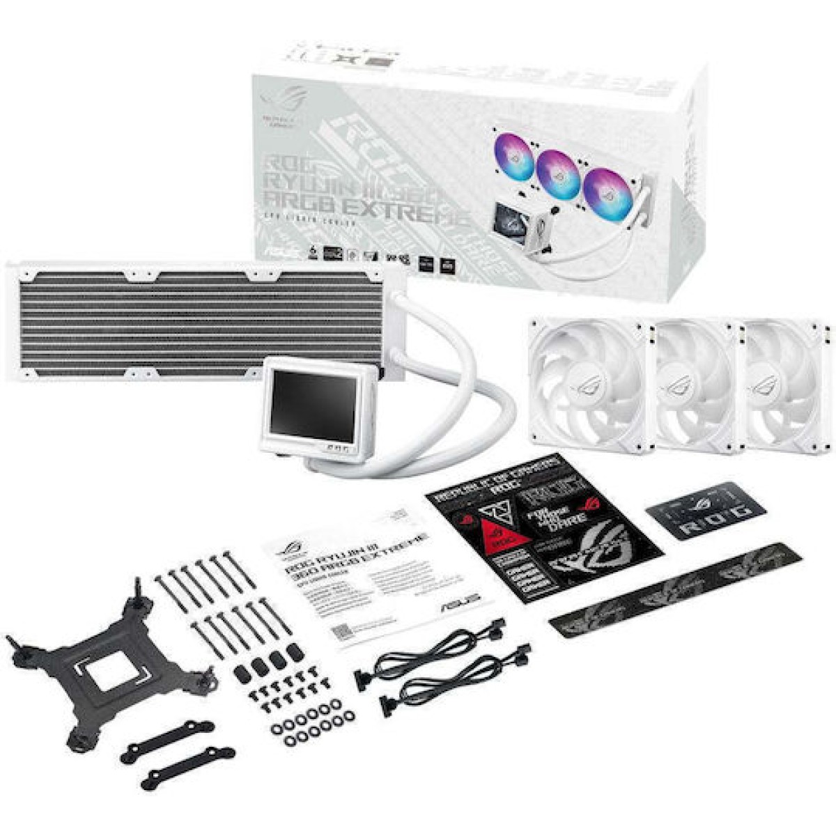Asus ROG Ryujin III 360 ARGB Extreme (v2) Υδρόψυξη Επεξεργαστή Τριπλού Ανεμιστήρα 120mm για Socket AM4/AM5/1700/1200/115x Λευκή