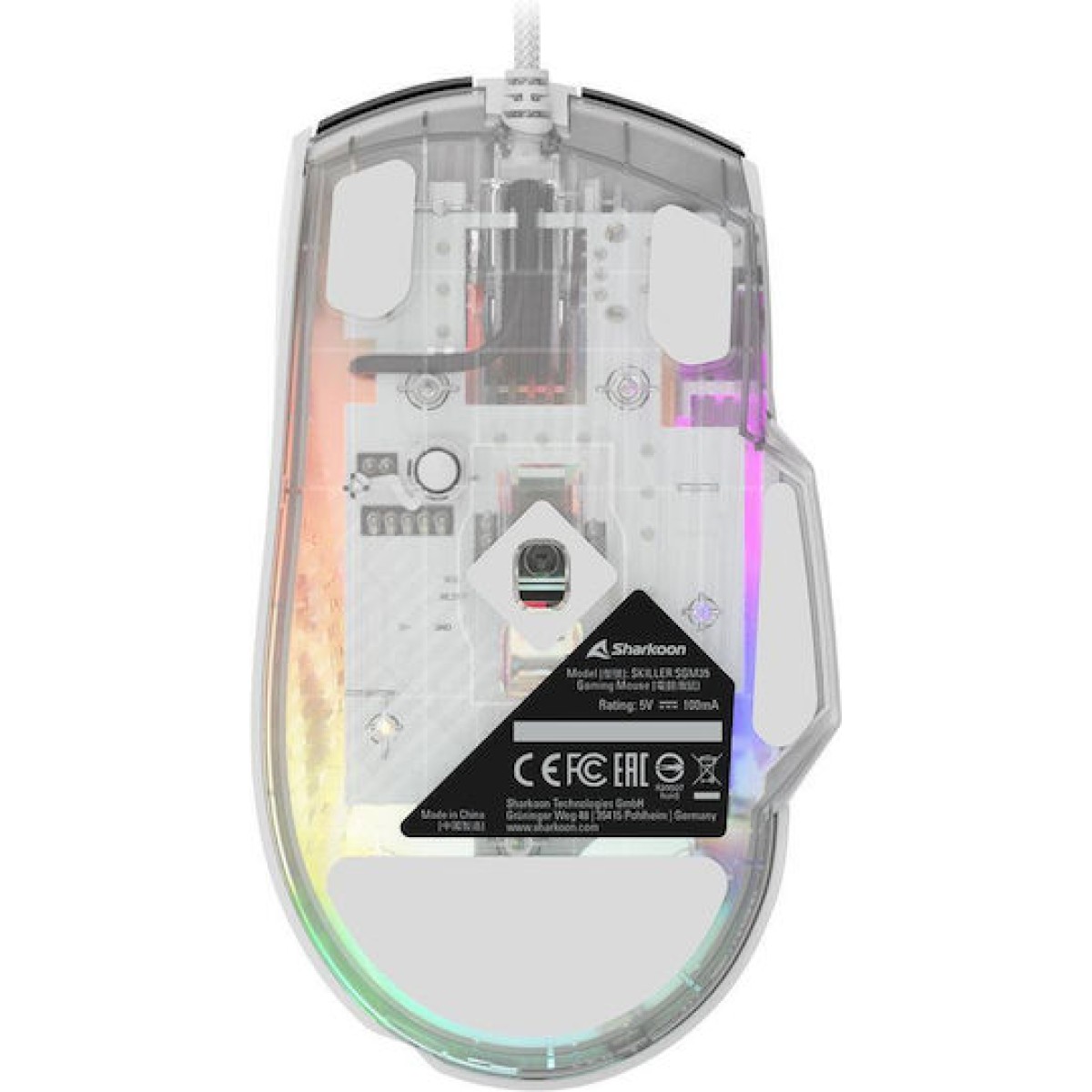 Sharkoon SGM35 RGB Gaming Ποντίκι 6400 DPI Λευκό