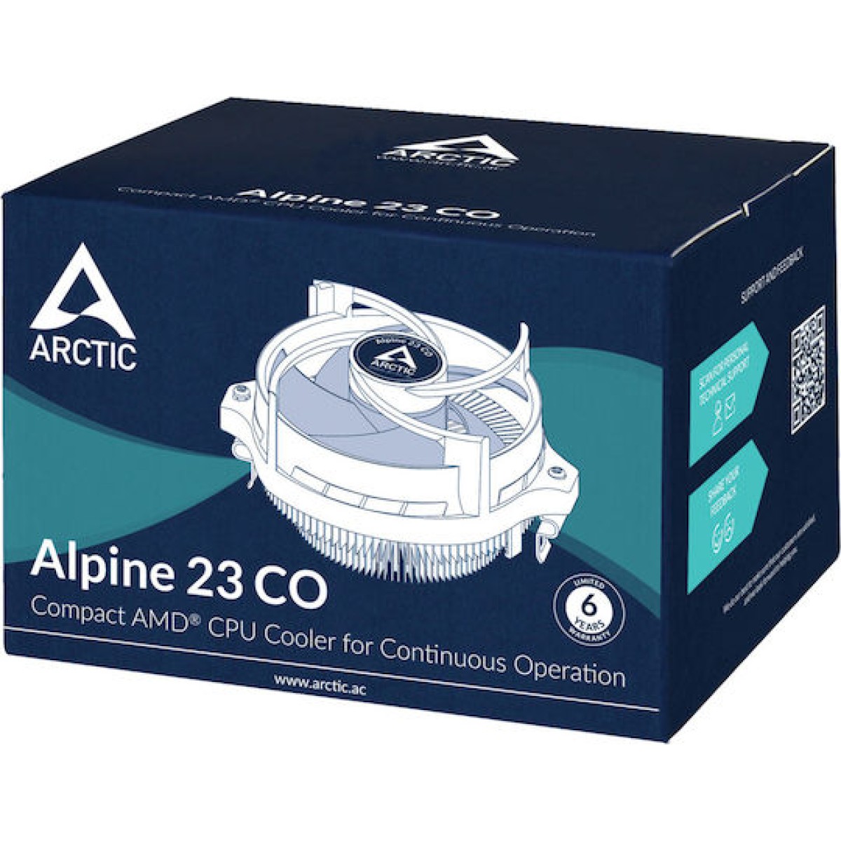 Arctic Alpine 23 CO Ψύκτρα Επεξεργαστή για Socket AM4/AM5 Λευκή
