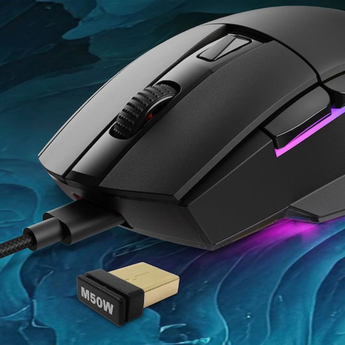 Sharkoon SGM50W Ασύρματο RGB Gaming Ποντίκι 6400 DPI Μαύρο
