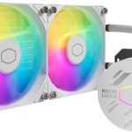 CoolerMaster MasterLiquid 240 Core II Υδρόψυξη Επεξεργαστή Διπλού Ανεμιστήρα 120mm για Socket 1700/1200/115x με ARGB Φωτισμό Λευκή