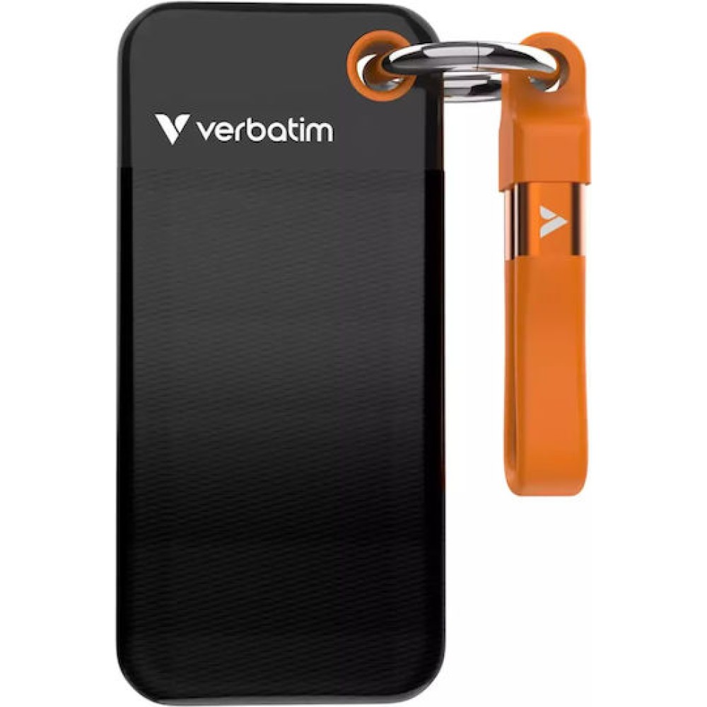 Verbatim Pocket USB 3.2 / USB-C Εξωτερικός SSD 2TB M.2 Black/Orange