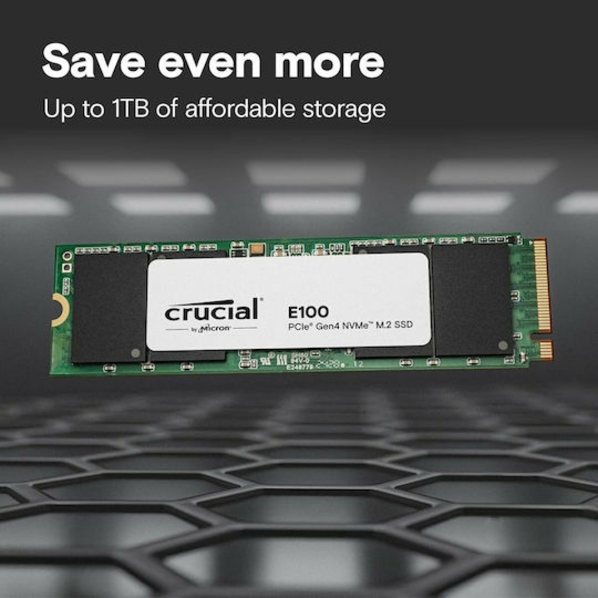 Crucial E100 SSD 2TB M.2 NVMe PCI Express 4.0