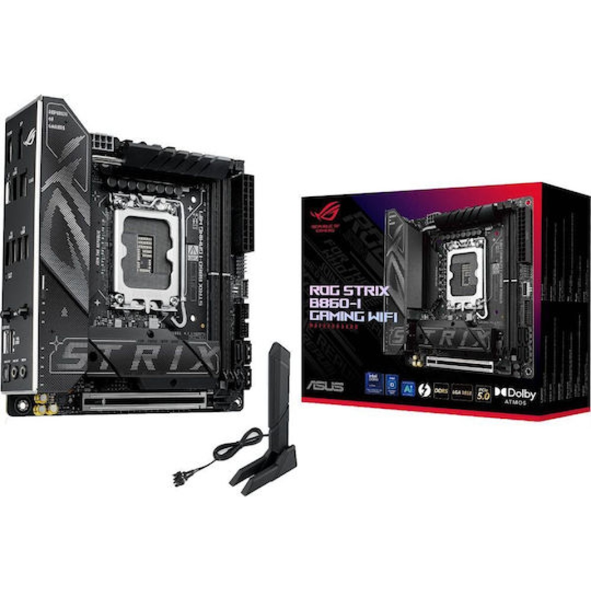 Asus Rog Strix B860-I Gaming WIFI Motherboard Mini ITX με Intel 1851 Socket 90MB1JB0-M0EAY0