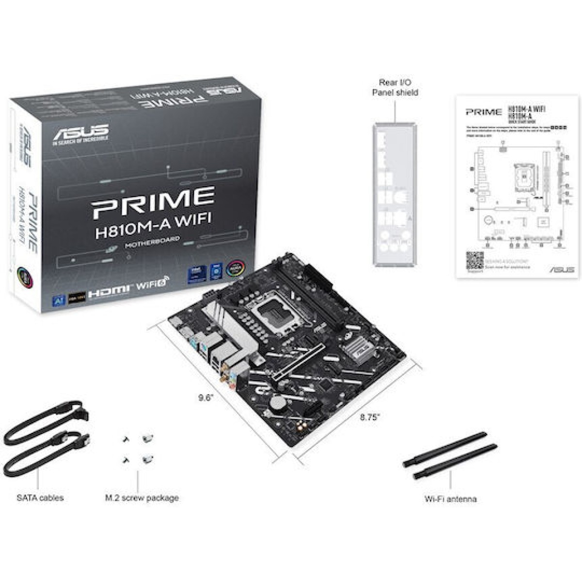 Asus Prime H810M-A WIFI Motherboard Micro ATX με Intel 1851 Socket 90MB1KJ0-M0EAY0