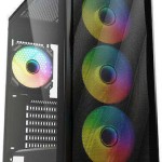 Sharkoon VK4 ARGB Gaming Midi Tower Κουτί Υπολογιστή με Πλαϊνό Παράθυρο Μαύρο