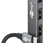Goobay USB 3.2 Hub 4 Θυρών με σύνδεση USB-C Γκρι