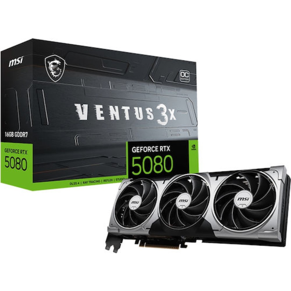 MSI GeForce RTX 5080 16GB GDDR7 Ventus 3X OC Plus Κάρτα Γραφικών