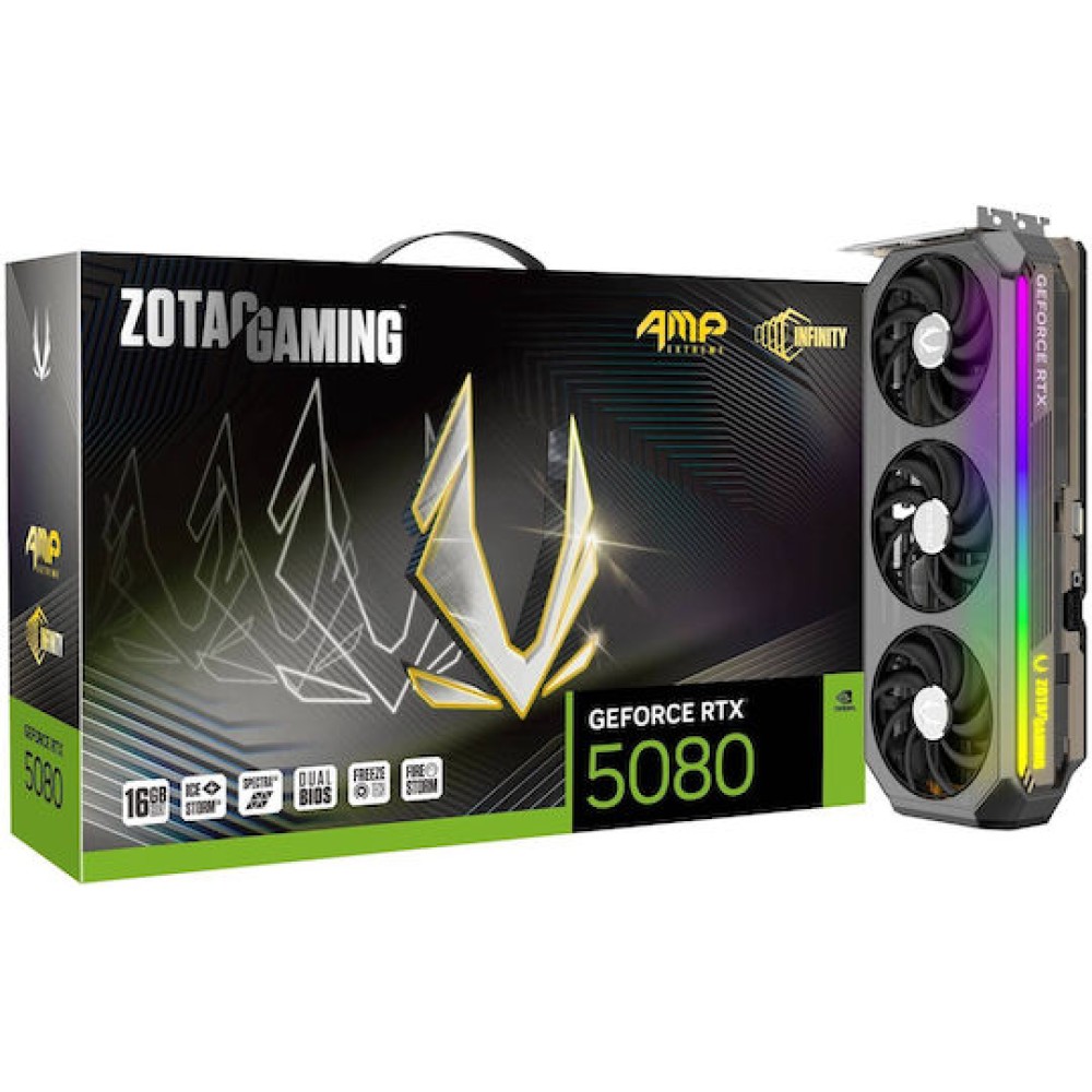 Zotac GeForce RTX 5080 16GB GDDR7 AMP Extreme INFINITY Κάρτα Γραφικών