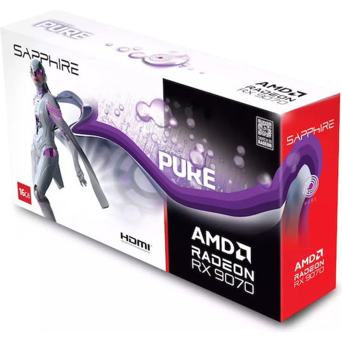 Sapphire Radeon RX 9070 16GB GDDR6 Pure Gaming OC Κάρτα Γραφικών