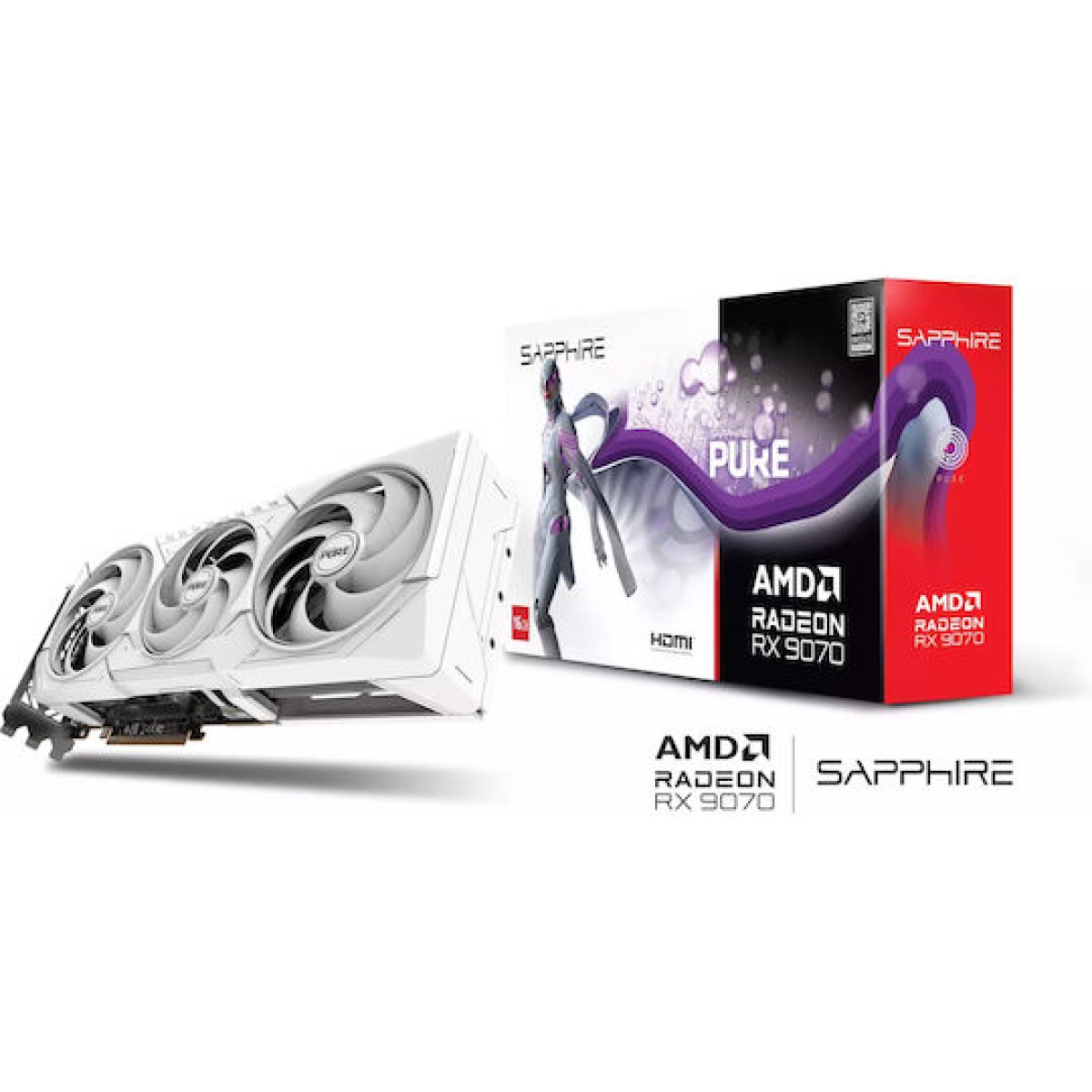 Sapphire Radeon RX 9070 16GB GDDR6 Pure Gaming OC Κάρτα Γραφικών