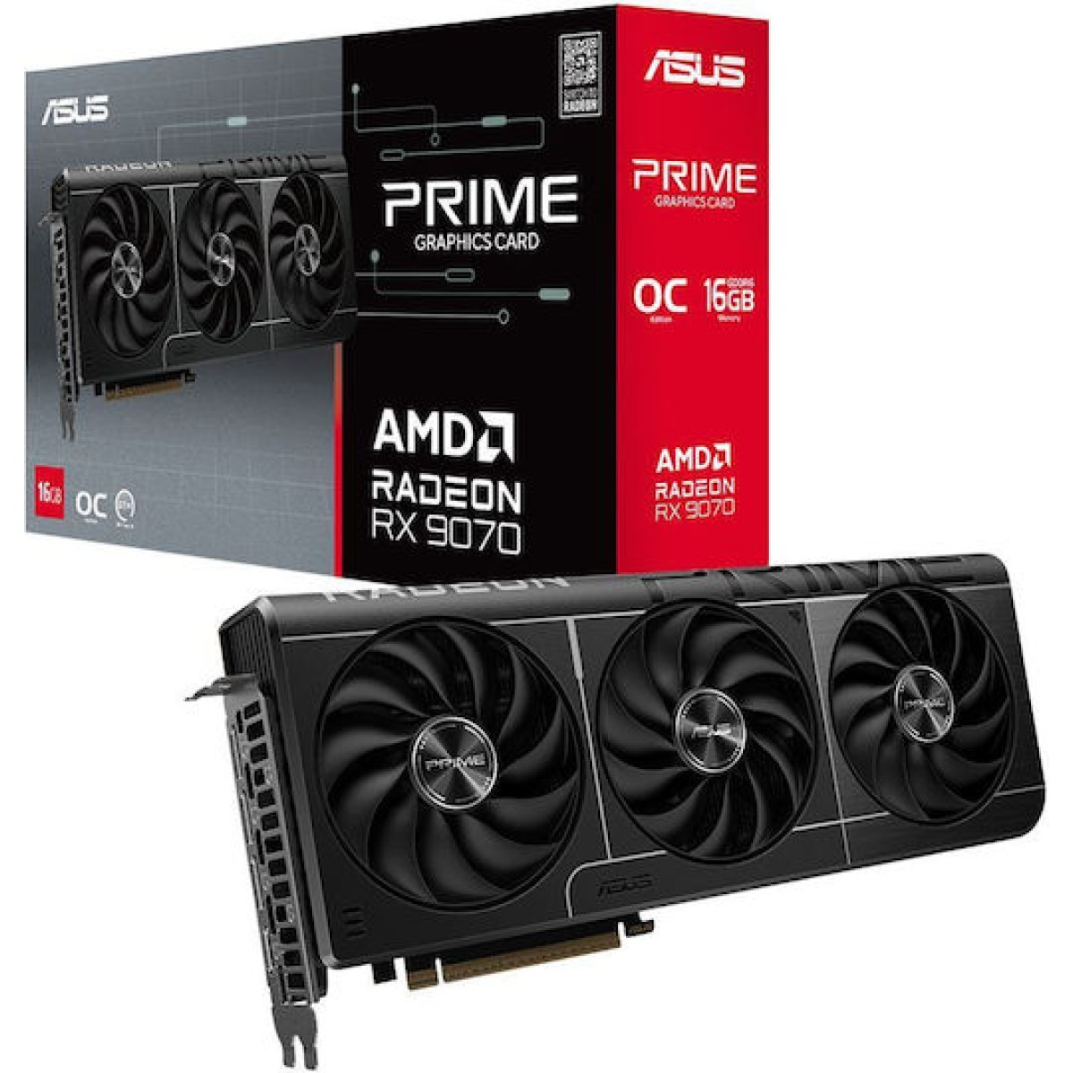 Asus Radeon RX 9070 16GB GDDR6 Prime OC Κάρτα Γραφικών