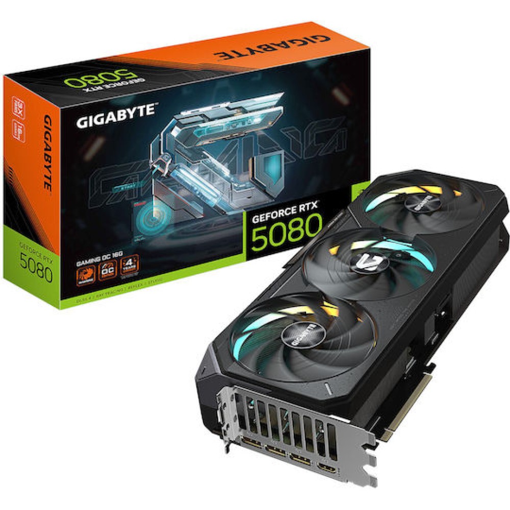 Gigabyte GeForce RTX 5080 16GB GDDR7 GAMING OC Κάρτα Γραφικών