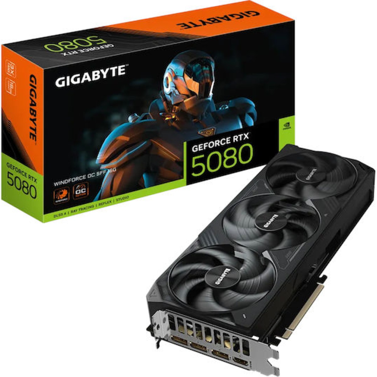 Gigabyte GeForce RTX 5080 16GB GDDR7 Windforce OC SFF Κάρτα Γραφικών