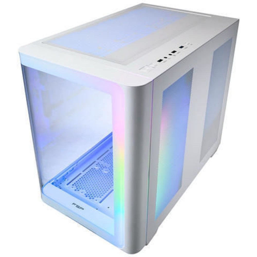 FSP/Fortron M580 Gaming Midi Tower Κουτί Υπολογιστή με Πλαϊνό Παράθυρο και RGB Φωτισμό Λευκό