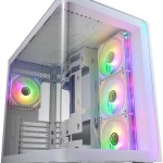FSP/Fortron M580 Gaming Midi Tower Κουτί Υπολογιστή με Πλαϊνό Παράθυρο και RGB Φωτισμό Λευκό