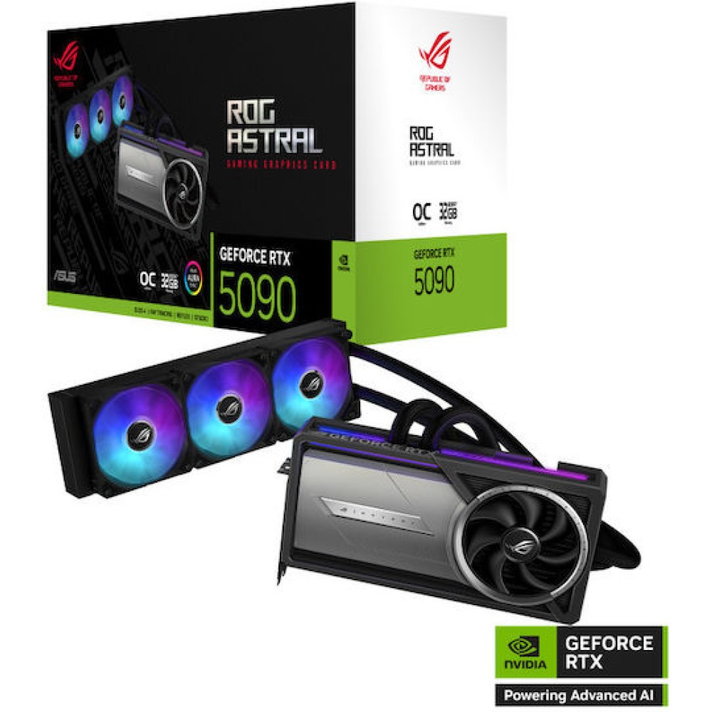 Asus GeForce RTX 5090 32GB GDDR7 ROG Astral LC Κάρτα Γραφικών