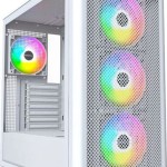 Montech XR Wood Gaming Midi Tower Κουτί Υπολογιστή με Πλαϊνό Παράθυρο και ARGB Φωτισμό Λευκό