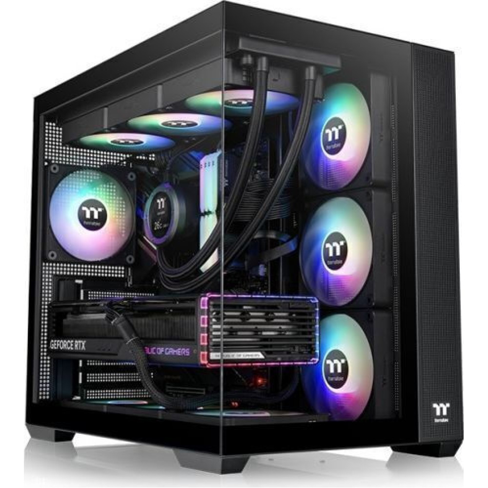 Thermaltake View 380 XL TG ARGB Gaming Midi Tower Κουτί Υπολογιστή με Πλαϊνό Παράθυρο Μαύρο
