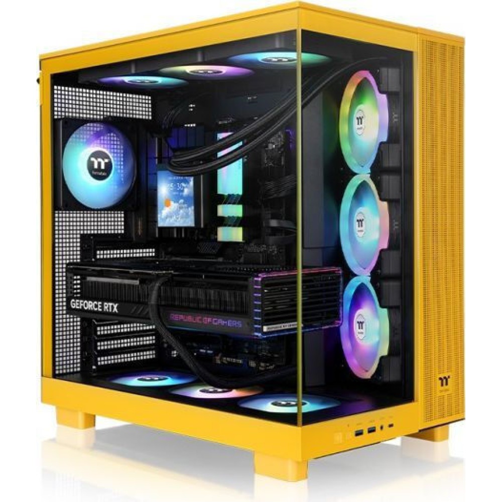 Thermaltake View 380 XL TG ARGB Gaming Midi Tower Κουτί Υπολογιστή με Πλαϊνό Παράθυρο Bumblebee