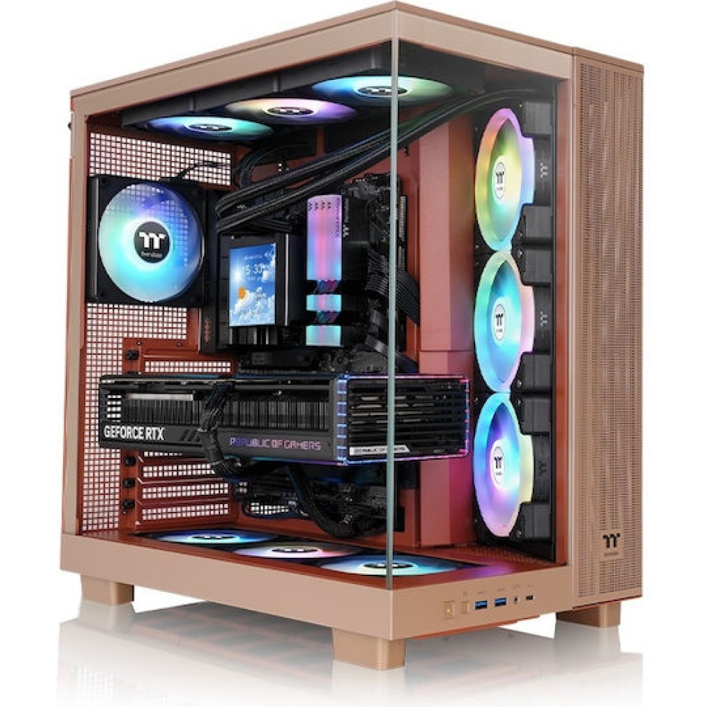 Thermaltake View 380 XL TG ARGB Gaming Midi Tower Κουτί Υπολογιστή με Πλαϊνό Παράθυρο Sand