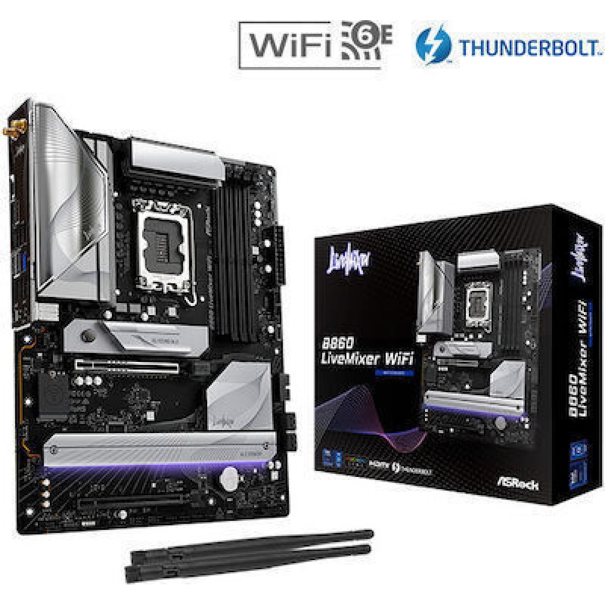 ASRock B860 LiveMixer WIFI Motherboard ATX με Intel 1851 Socket 90-MXBQV0-A0UAYZ