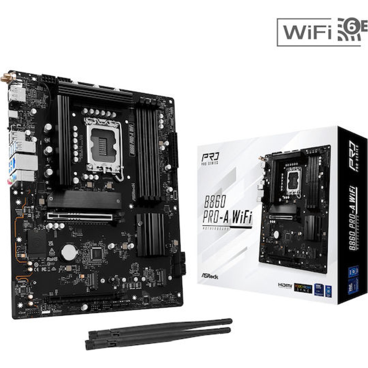ASRock B860 Pro-A WiFi Motherboard ATX με Intel 1851 Socket 90-MXBRL-A0UAYZ