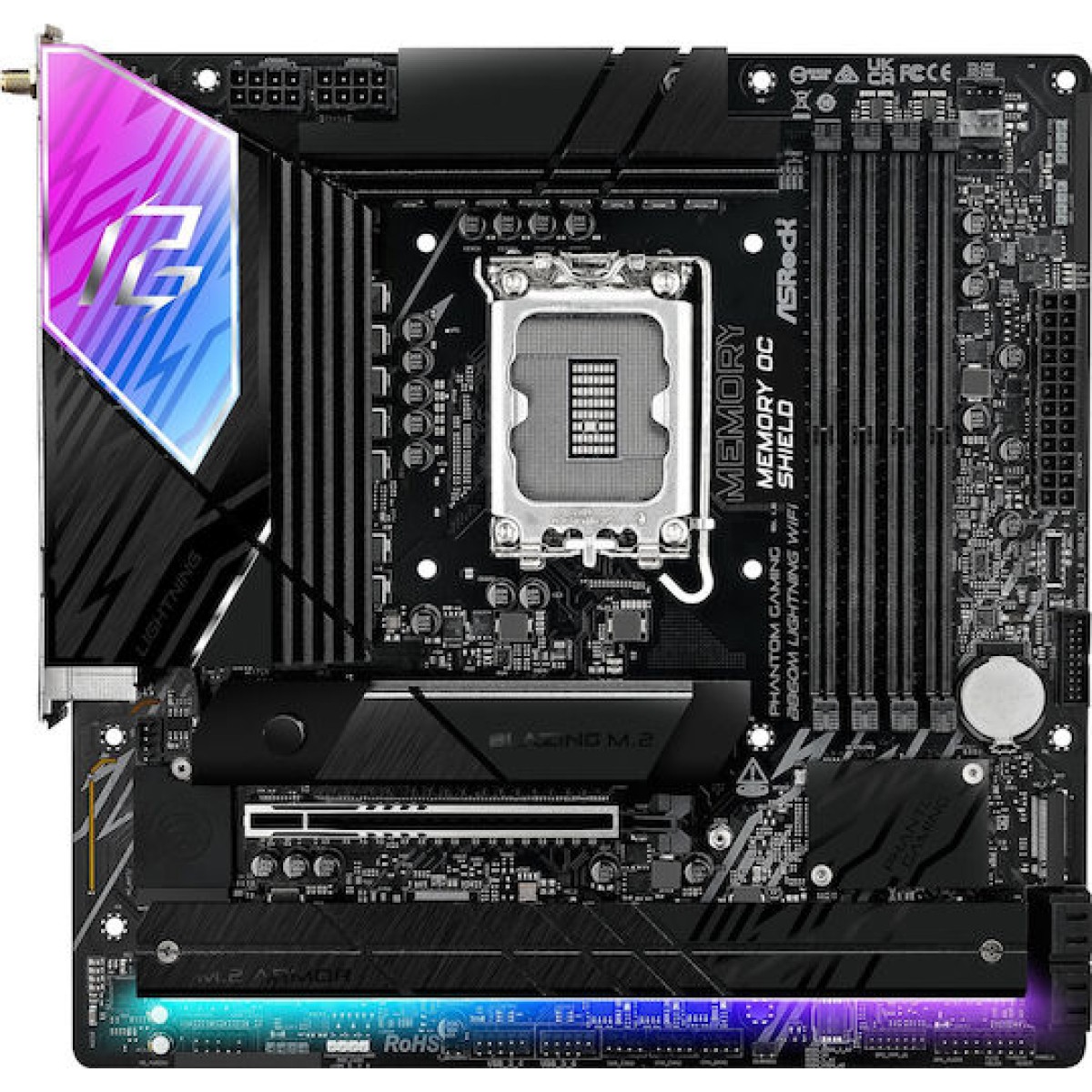 ASRock B860 Lightning WiFi Motherboard Micro ATX με Intel 1851 Socket 90-MXBQG0-A0UAYZ